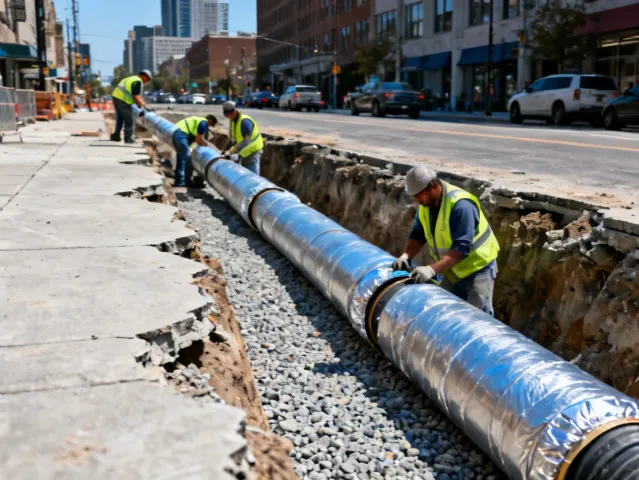 Uponor pre-insulated district energy pipeline